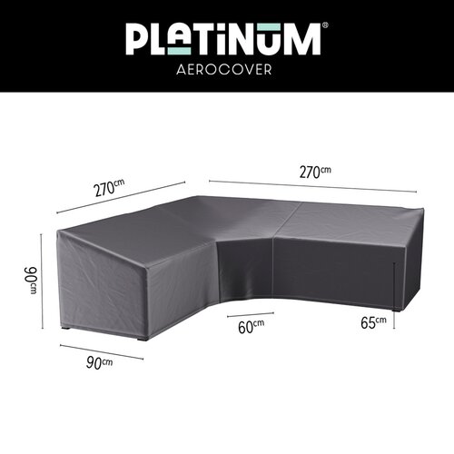 Lounge cover L/Trapeze 270x270x90xH65/90 HB Anthracite - afbeelding 1
