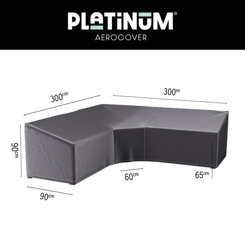 Lounge cover L/Trapeze 300x300x90xH65/90 HB Anthracite - afbeelding 1