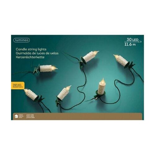 Lumineo kaarsverlichting LED 30 lampjes klassiek warm - L 1160 cm - afbeelding 2