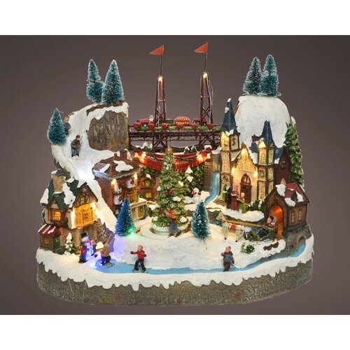 Lumineo kersthuisje LED  multi - L 25,5 x B 39 x H 31,5 cm