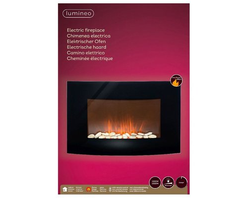 Lumineo LED Elektrische haard Zwart - 13,5 x 88,5 x 56 cm - afbeelding 2
