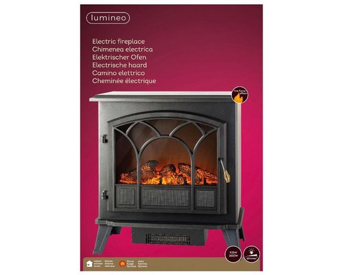 Lumineo LED Elektrische haard Zwart - 36 x 63,5 x 67 cm - afbeelding 2