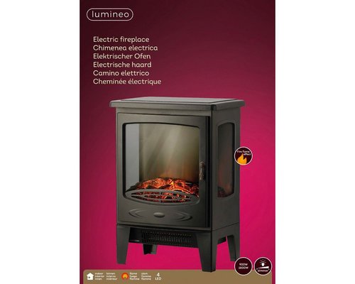 Lumineo LED Elektrische haard Zwart - 39 x 26 x 54,8 cm - afbeelding 2