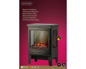 Lumineo LED Elektrische haard Zwart - 39 x 26 x 54,8 cm - afbeelding 2