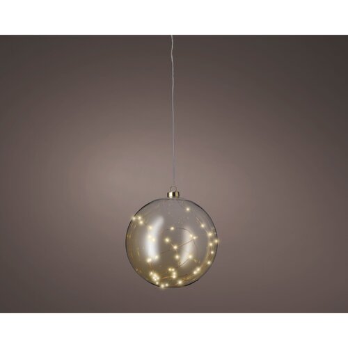 Lumineo Micro LED bal binnen amber/klassiek warm - D 20 cm