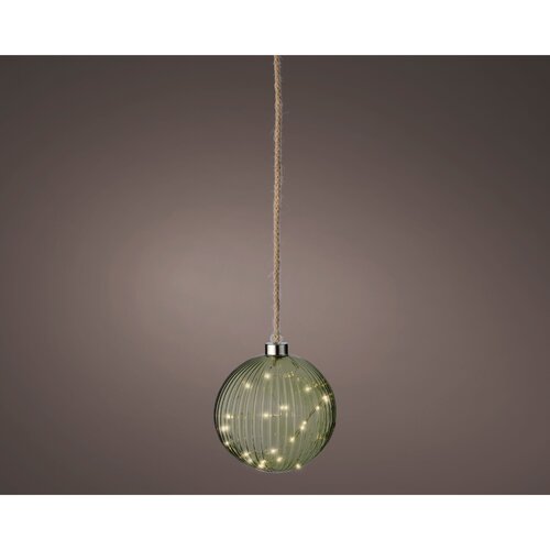 Lumineo Micro LED bal binnen  groen/warm wit - D 14 cm