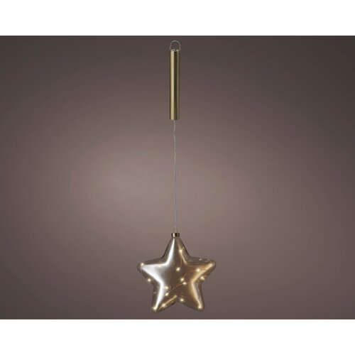 Lumineo Micro LED ster binnen amber/klassiek warm - D 20 x L 6,5 cm
