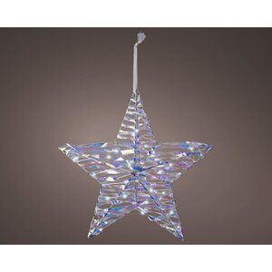 Lumineo Micro LED ster binnen koel wit - L 7 x B 28 x H 28 cm