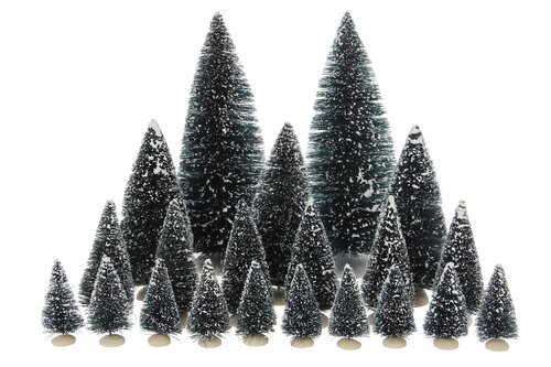Luville Bristle tree assorted 21 pieces - h22xd8cm - afbeelding 1