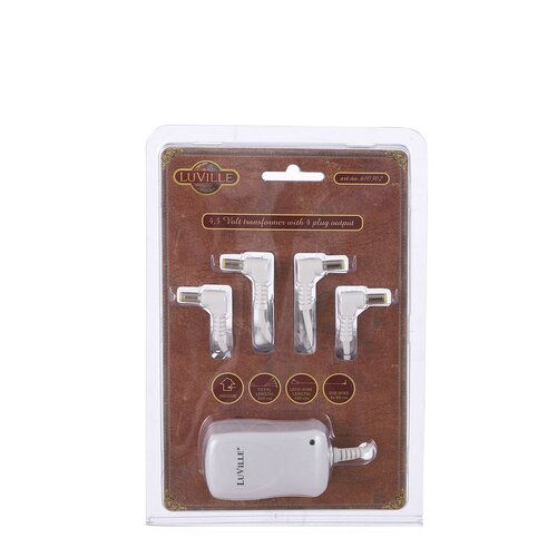 Luville Switch adapter 4,5 volt with 4 plugs out - l7xw4xh5cm
