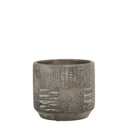 Lynn pot rond l.grijs - h11,5xd12,5cm
