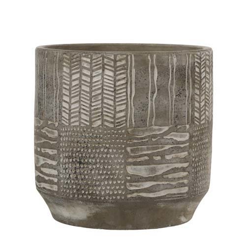 Lynn pot rond l.grijs - h20,5xd21cm
