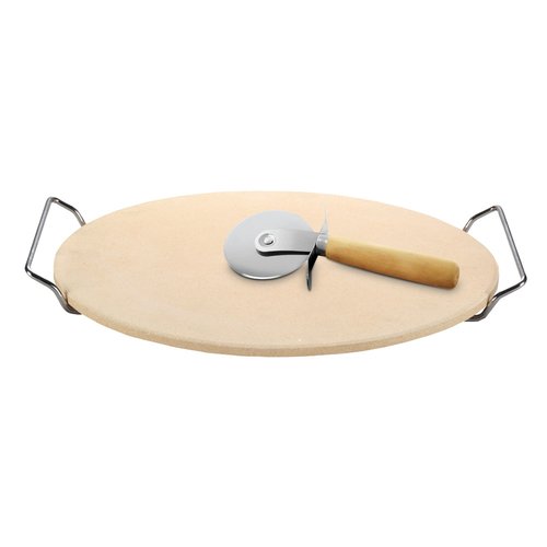 Maestro BBQ Pizzasteen Ø 33 cm + pizzasnijder - afbeelding 1