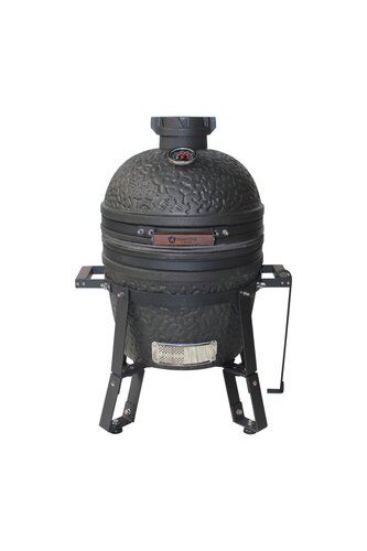 Maestro Kamado grill compact met tafel - Mat zwart - afbeelding 1