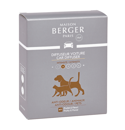 Maison Berger Paris Navulling Auto Diffuser Anti-Odeurs animaux 2 stuks