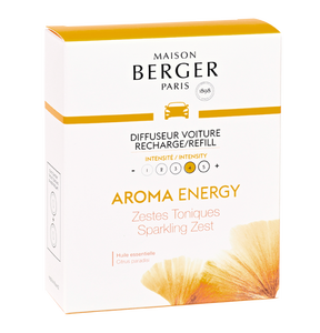 Maison Berger Paris Navulling Auto Diffuser Energy - Zestes toniques / Sparkling zest 2 stuks