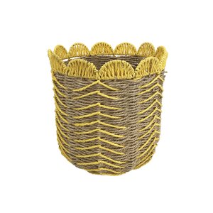Mand D 35 x H 35 cm geel