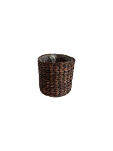 Mand Gevlochten Look - D19xH19cm Bruin