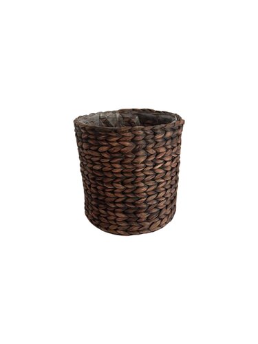 Mand Gevlochten Look - D24xH24cm Bruin