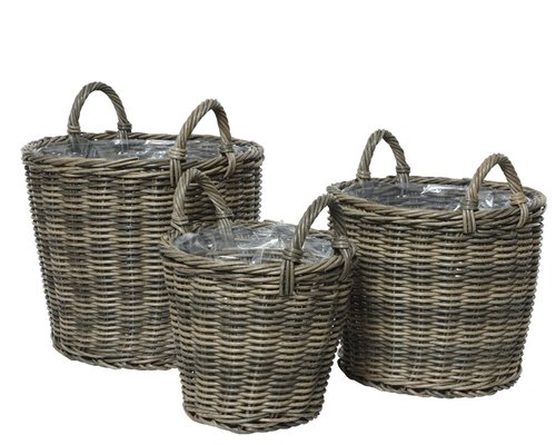 Mand Wicker Camille Grijs - Ø 28 x H 21 cm - afbeelding 2