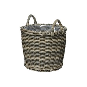 Mand Wicker Camille Grijs - Ø 34 x H 24 cm - afbeelding 1