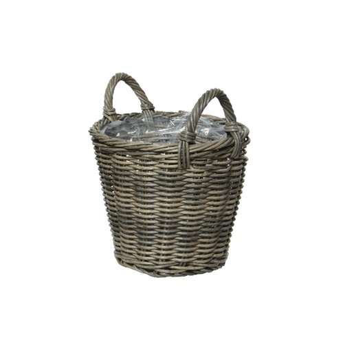 Mand Wicker Camille Grijs - Ø 42 x H 27 cm - afbeelding 1