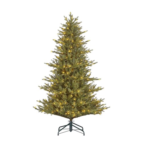 Meran x-mas tree green prelit TIPS 1040 - h155xd102cm 168L timer/dimmer - afbeelding 1
