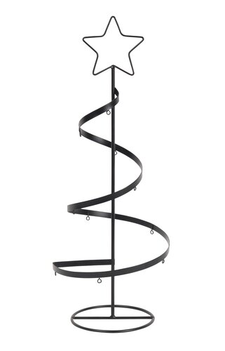 Metalen kerstboom spiraal D 20 x H 50 cm black