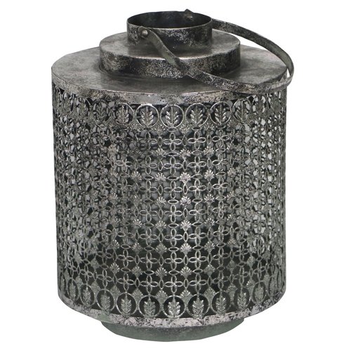 Metalen Lantaarn zilver D26x47,5