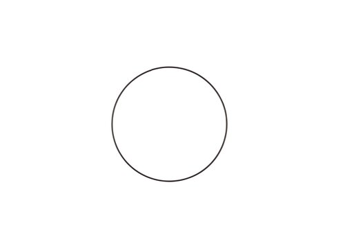 Metalen ring - D30cm Zwart