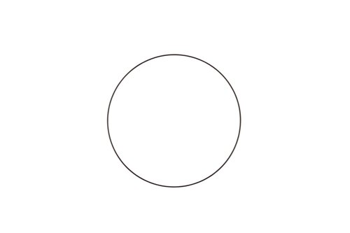 Metalen ring - D40cm Zwart