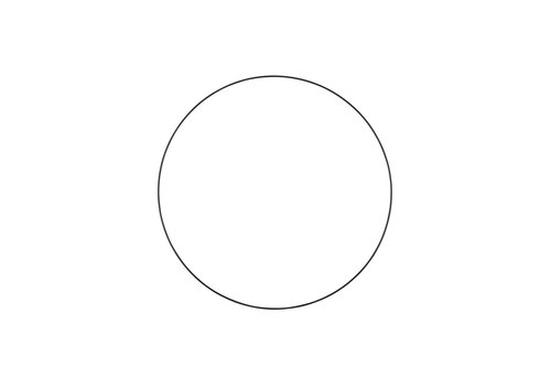 Metalen ring - D50cm Zwart