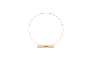 Metalen ring op voet Ø35 cm goud