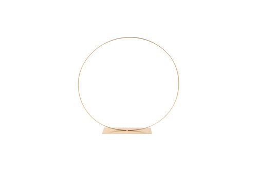 Metalen ring op voet - D45cm Goud