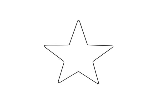 Metalen ster D 40 cm black