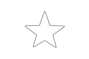 Metalen ster Ø40 cm zwart