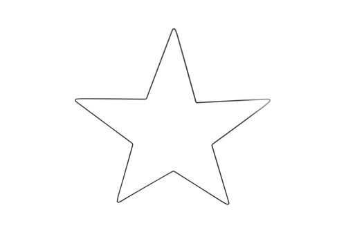 Metalen ster D 60 cm black