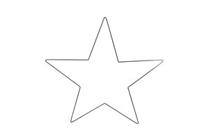 Metalen ster Ø60 cm zwart