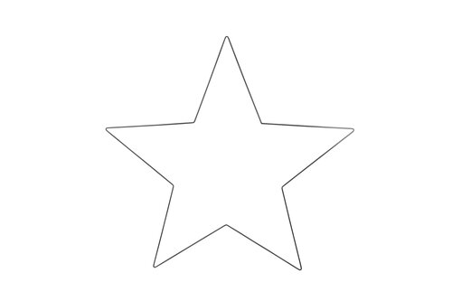 Metalen ster D 80 cm black