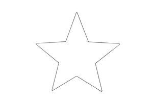 Metalen ster Ø80 cm zwart