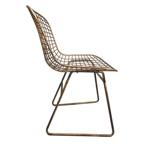Metalen stoel goud 52x57x82cm - afbeelding 2