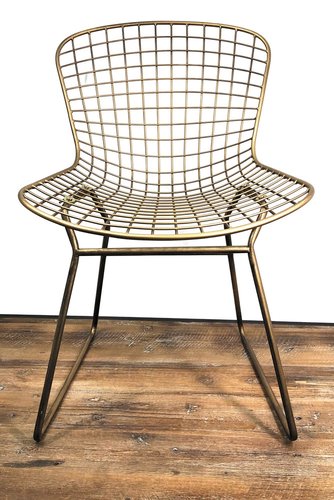 Metalen stoel goud 52x57x82cm - afbeelding 3