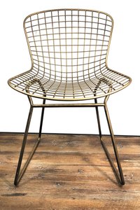 Metalen stoel goud 52x57x82cm - afbeelding 3