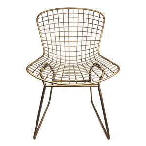 Metalen stoel goud 52x57x82cm