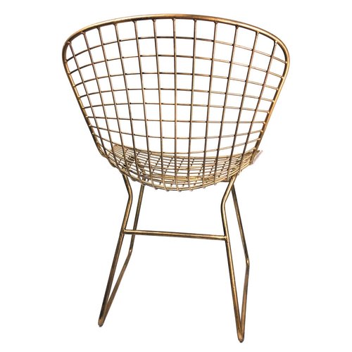 Metalen stoel goud 52x57x82cm - afbeelding 5