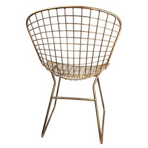Metalen stoel goud 52x57x82cm - afbeelding 5