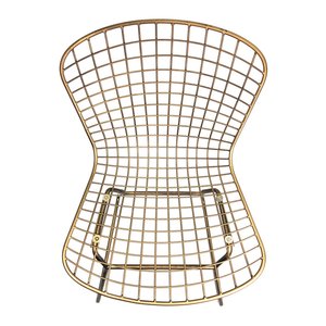 Metalen stoel goud 52x57x82cm - afbeelding 7