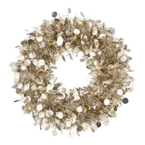 Mica Decorations Krans champagne - D 46 cm