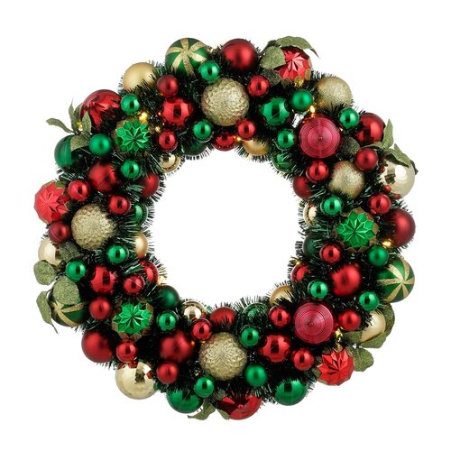 Mica Decorations Krans met LED multi - D 47 cm
