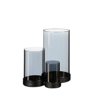 Mica Kratos kandelaar grijs - L 19 x B 14 x H 18,5 cm